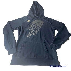 The North Face Womens Size Medium Reflective Logo Navy Blue Hoodie Mexico Made